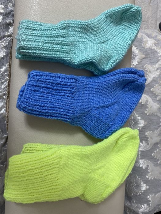 вязанные носки из овечи шерсти