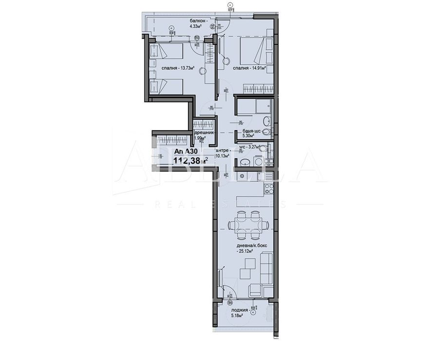Продава се Тристаен апартамент в София, Люлин 5 - 112 кв.м за 871 €/кв.м - Снимка #1