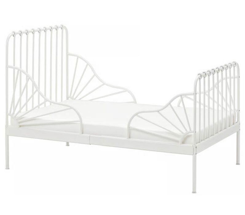 Vand patut IKEA- Cadru pat extensibil alb+somiera+saltea