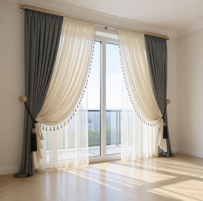 Комплект штор готовые продам срочно!!!