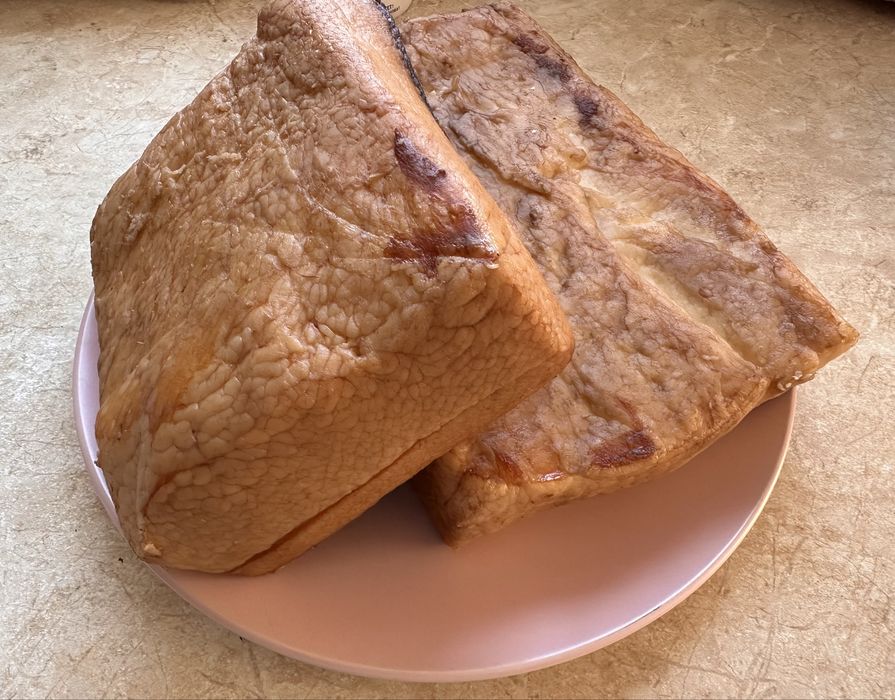 Копченное сало и прослойка