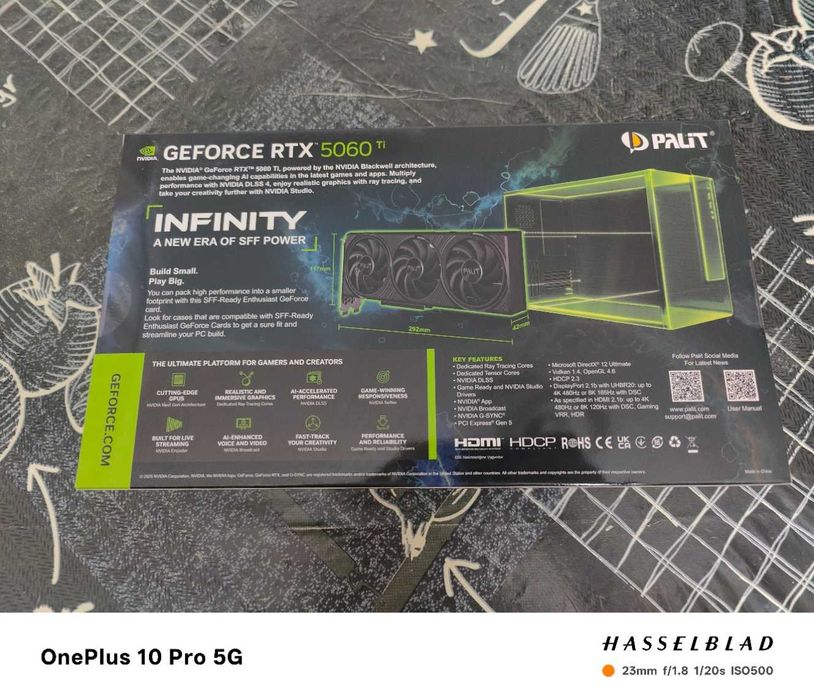 Геймърска видео карта Palit GeForce RTX 5060 Ti Infinity 3 16GB