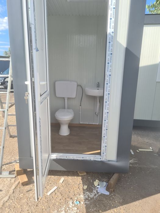 Vand container modular , birou vestiar, grup sanitar, paza, magazie