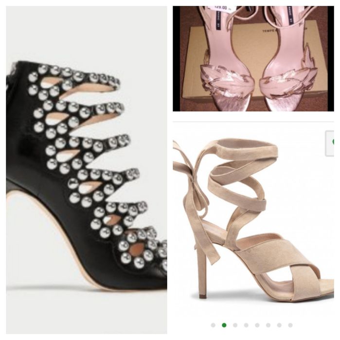 Кожени обувки с ток Зара