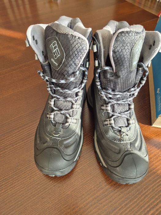 Columbia - Дамски ботуши за сняг, Найлон, Естествена кожа, Черни, 37.5