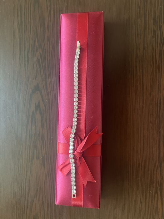 Сребърна тенис гривна