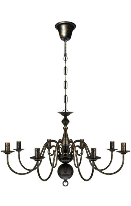 vidaXL Античен метален полилей, висяща лампа с 8 лампи, плафонна лампа