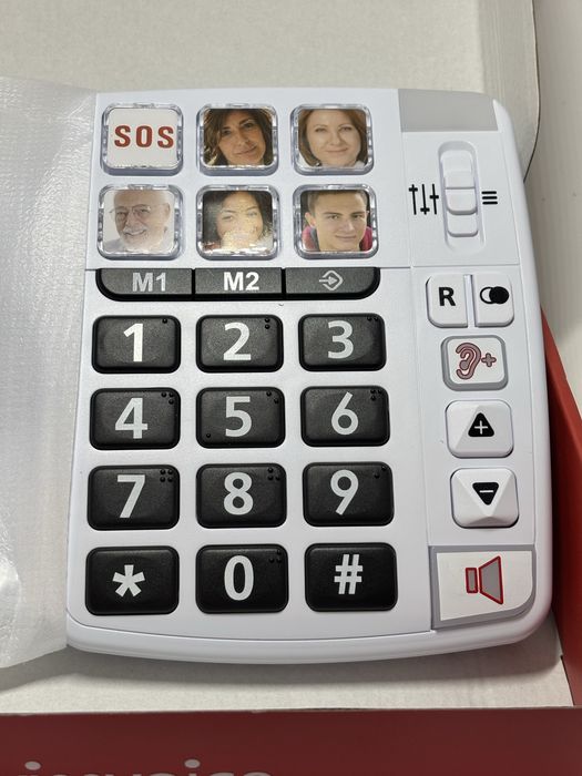 Телефон възрастни стари хора големи бутони бързо набиране стационарен