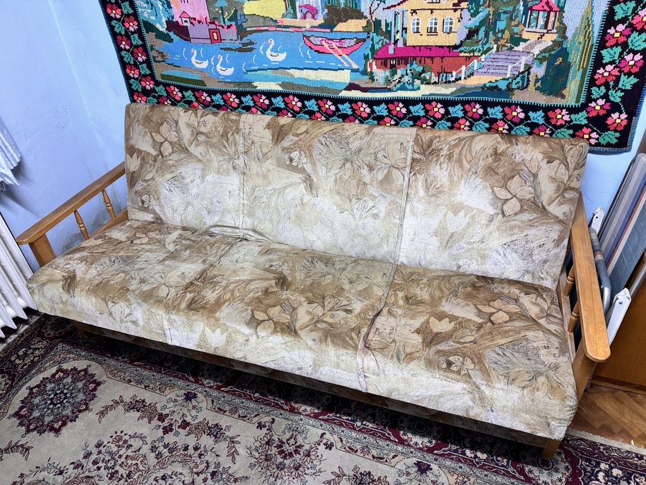 Canapea extensibila cu lada de depozitare VINTAGE