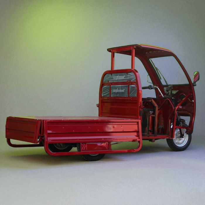 Електрическа карго триколка MAX MOTORS с покрив 2500W/ 60V/ 45Ah RED
