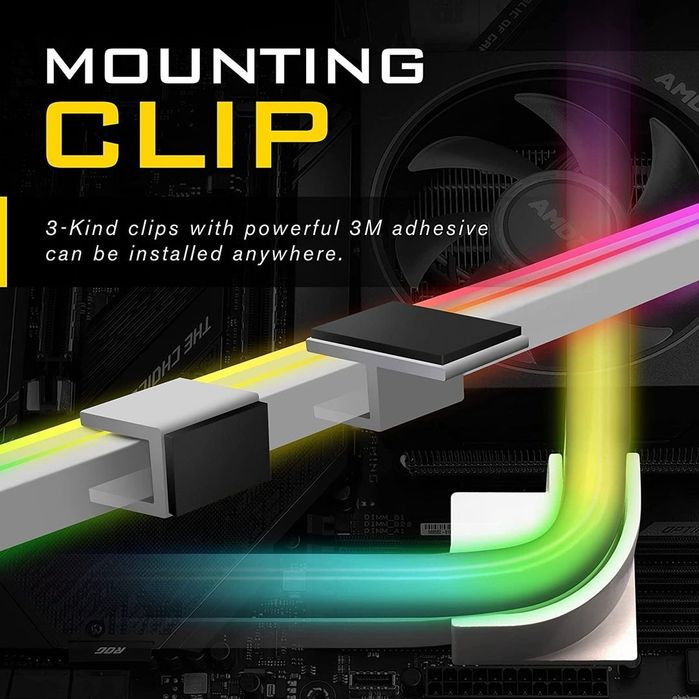 Bandă LED ARGB 5V EZDIY-FAB 1M pentru PC Sync Placă de Bază
