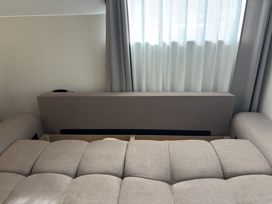 Разтегателен диван с ракла за съхранение