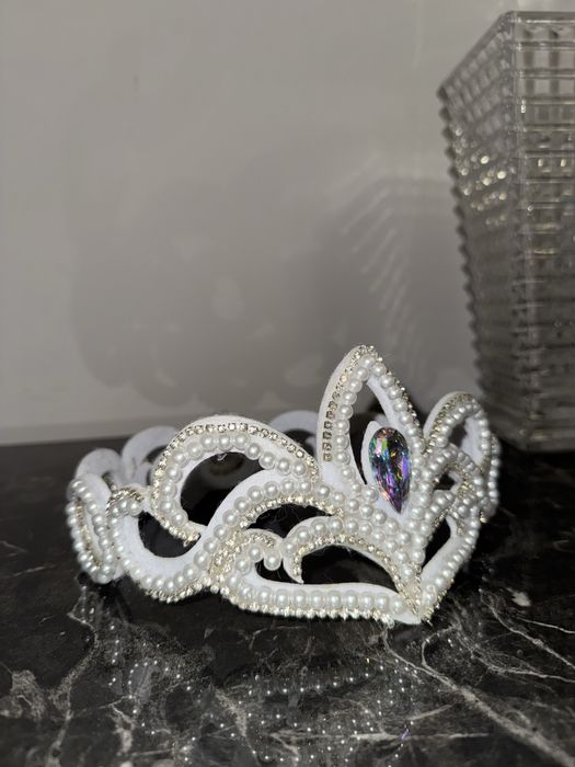Диадема корона белая