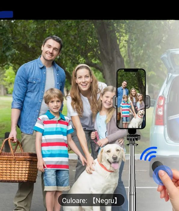 Suport telefon selfie, cu trepied