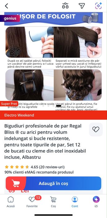 Bigudiuri  profesionale de par 12 bc