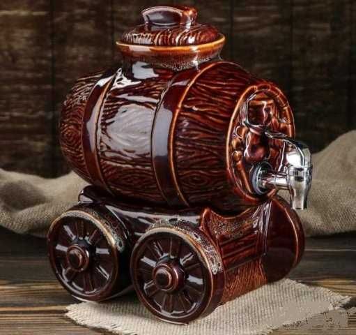 Керамично буре с кран тип диспенсър за вино 3Л