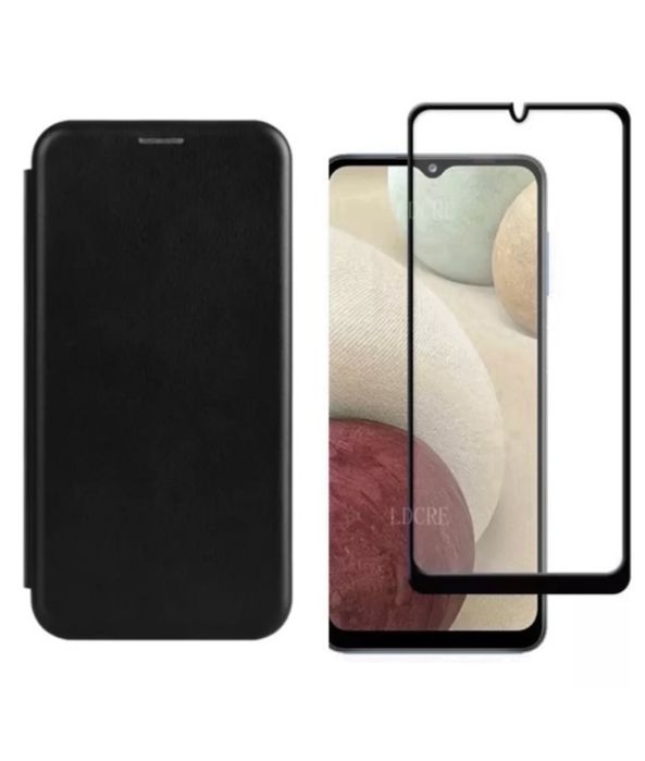 Husa Flip Portofel si Folie Sticla Samsung A22/A23/A15/A05/A16/A17/A26