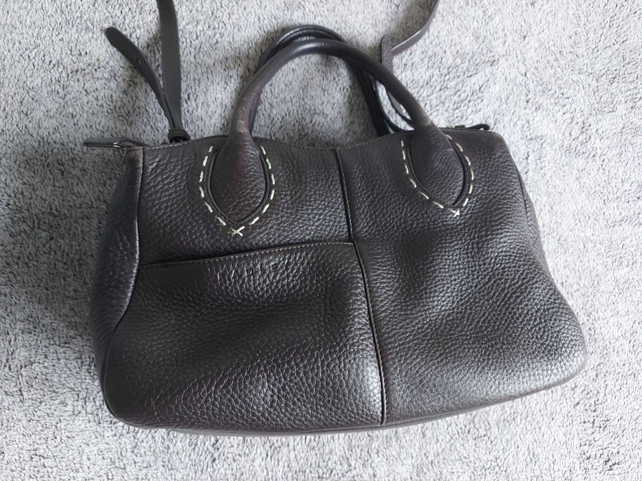 Кожена чанта Radley London - тъмно кафява