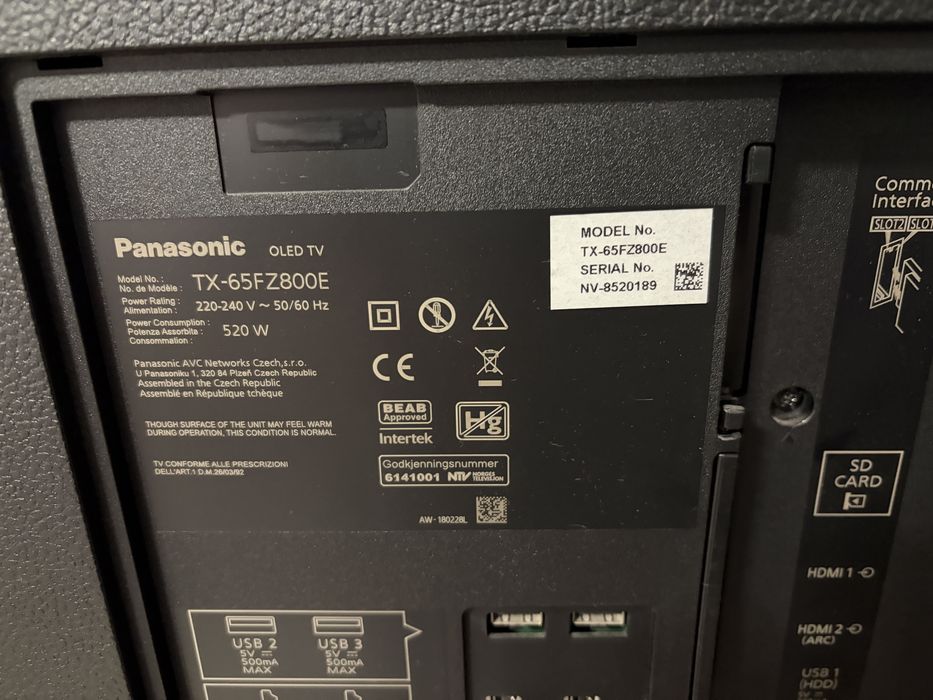 Vand TV OLED Panasonic  TX 65FZ800E ecran defect
