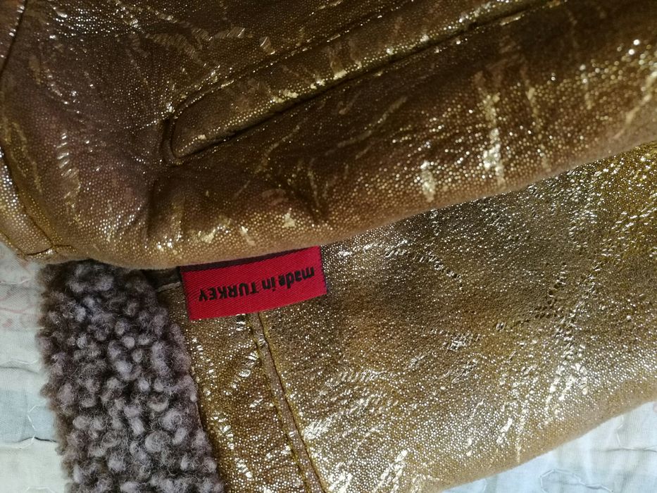 Осенняя куртка-дубленка на 1-2 года