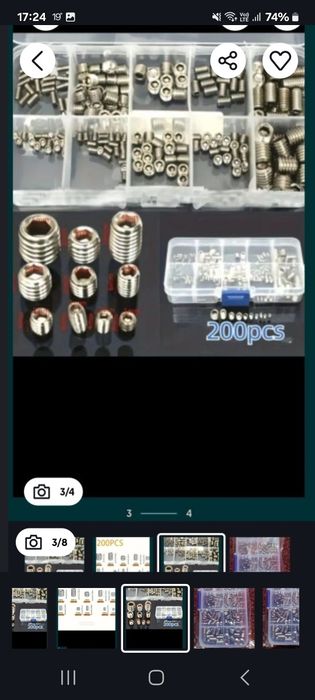 Suruburi inbus hexagonale inox 200buc și 450buc