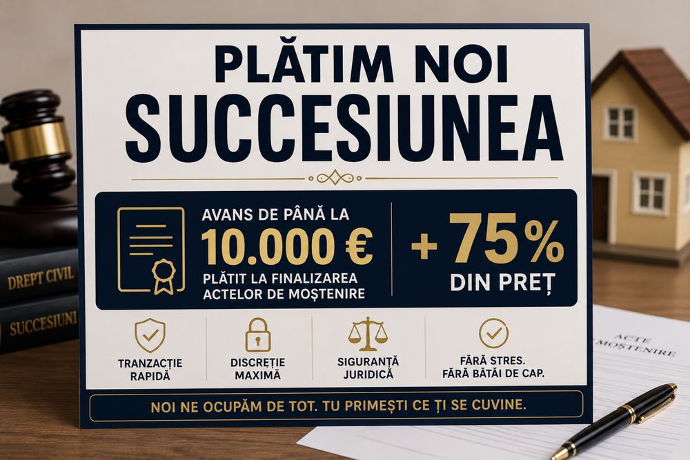 Nu aveți bani de succesiune? Plătim noi tot