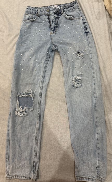 Дамски дънки с камъни