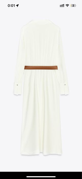 Нова сатенирана рокля Zara + колан