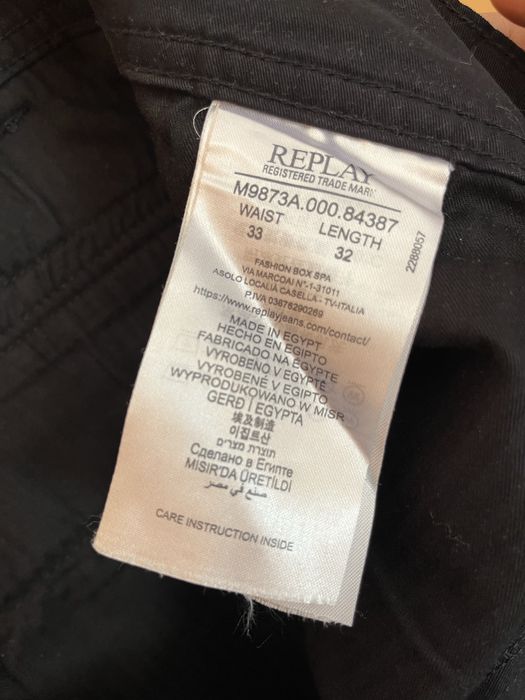 Replay Joe Cargo черен панталон 33/32