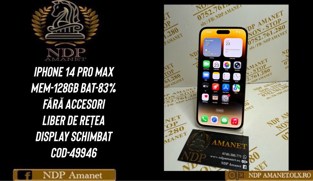 NDP Amanet Braila Iphone 14 Pro Max 128gb (49946)