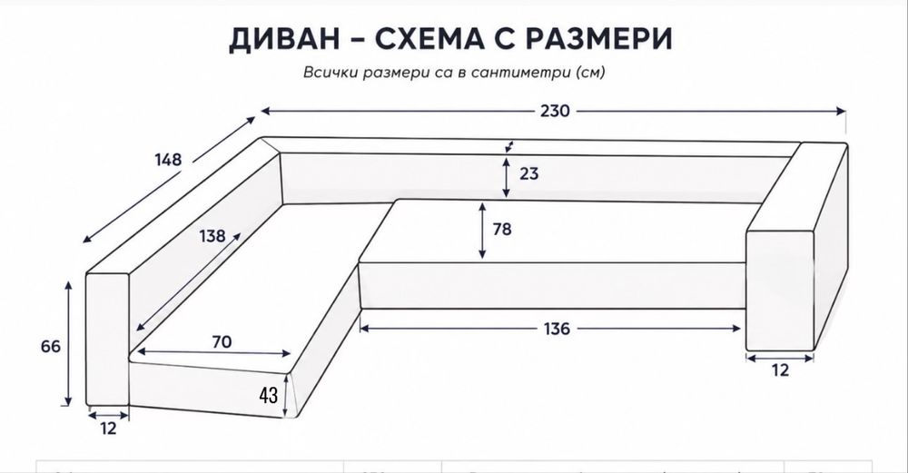 4-местен диван с лежанка KIVIK