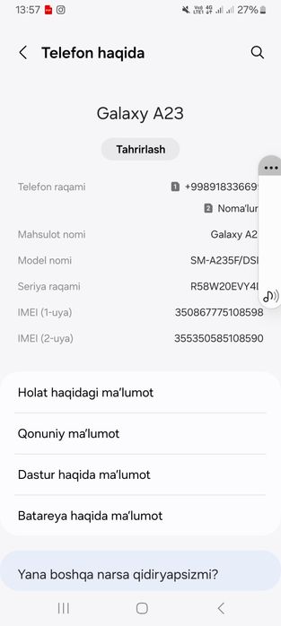 Samsung gelexy a 23