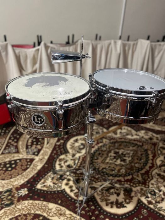 LP Matador Timbal 14” va 15” + Stand + Cowbell – 1 yil ishlatilgan,