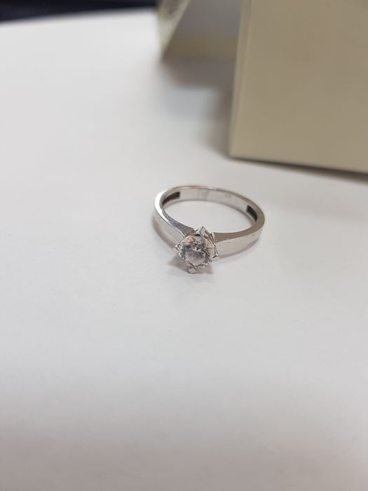 Inel Logodna Aur Alb 14K 1.87gr (cdc)