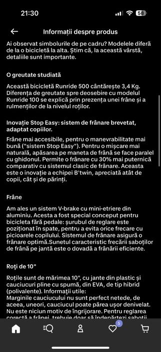 Bicicleta fara pedale copii