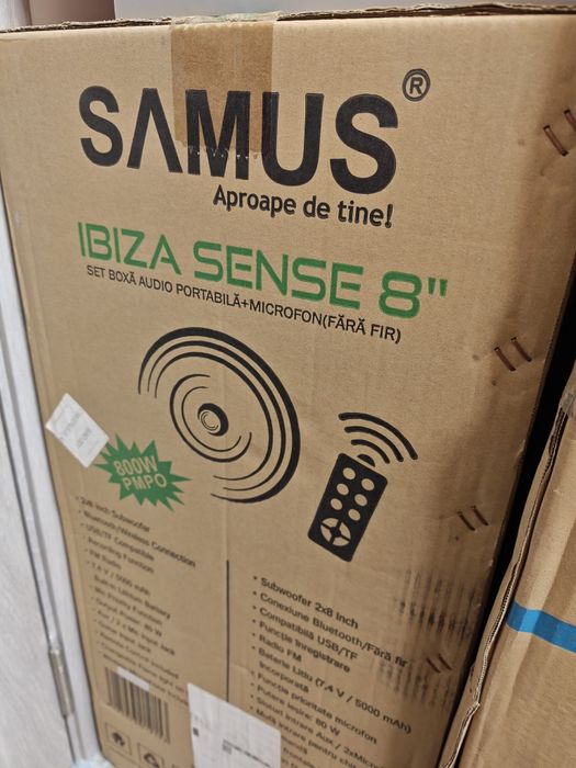 VAND Boxa portabila SAMUS IBIZA SENSE 8 cu microfon wireless
