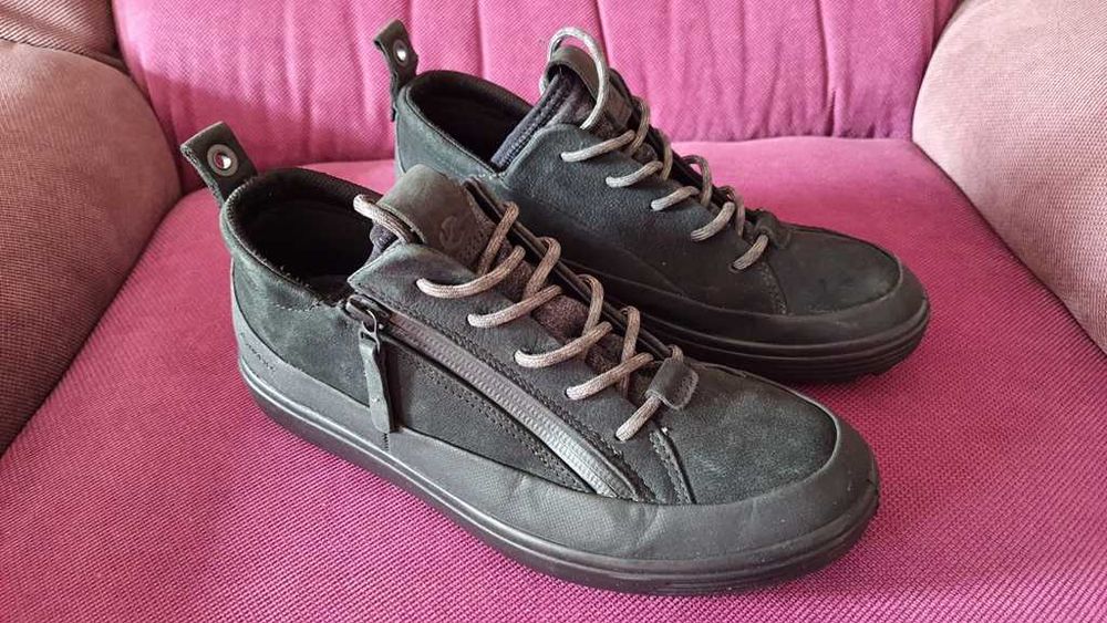 Adidasi/ sneakersi ECCO Soft7 Tred Zip Black Yak Nubuck Goretex mar 38