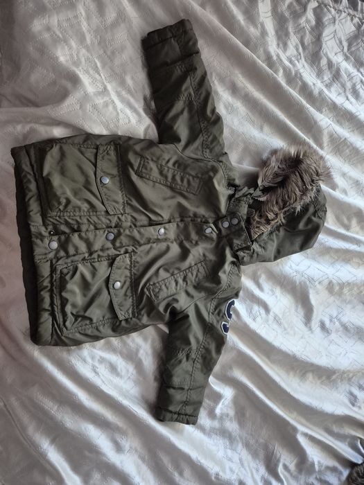 Детско зимно топло яке/парка с полар H&M 98 размер, 2-3 години
