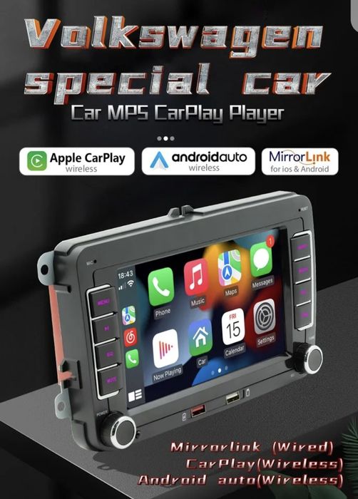 Навигация s Android auto,Carplay + камера за VW,Seat,Skoda