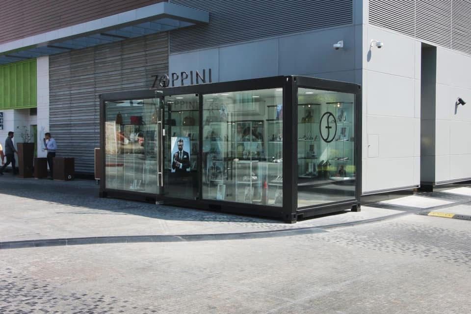 Container modular tip vitrina