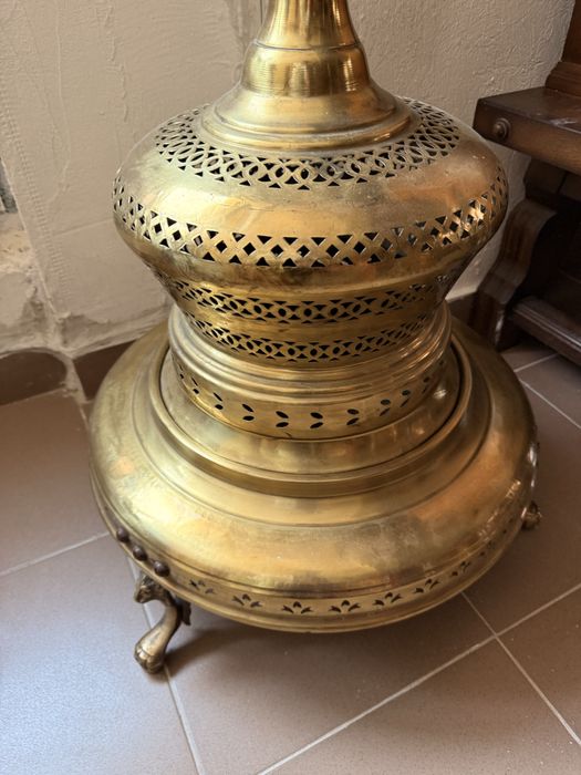 Arzator Mare Brazier Vintage din Alama Bronz