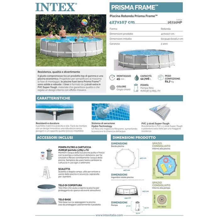 БАСЕЙН Ф427X107CM intex