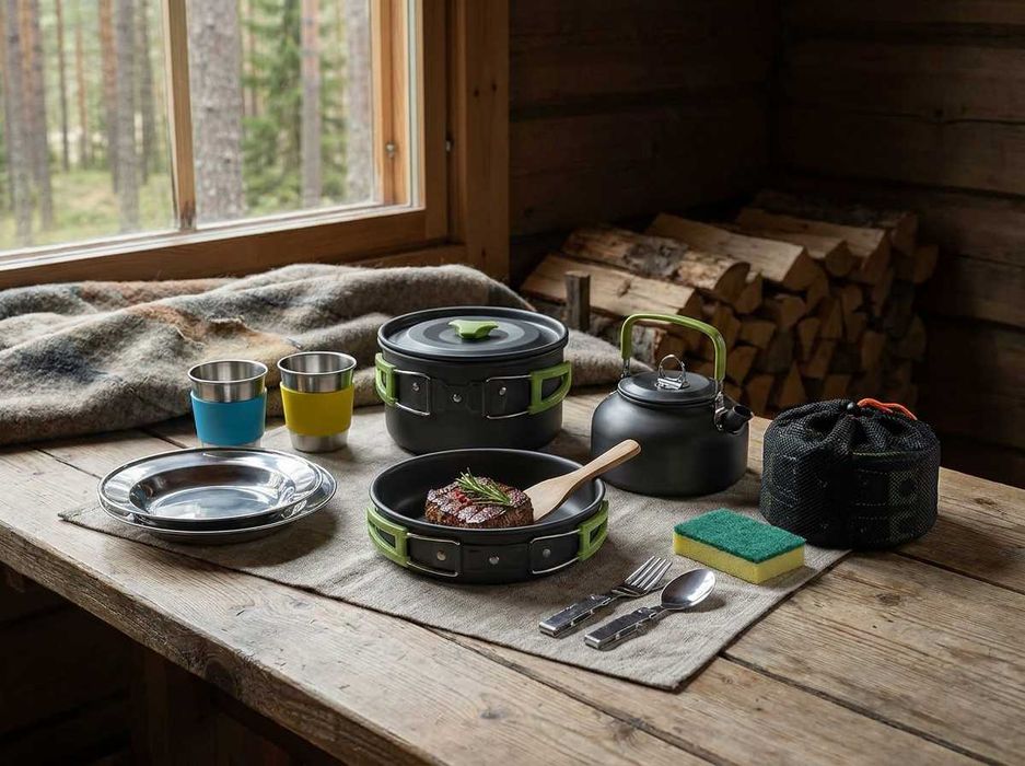 Комплект къмпинг тенджери Forest tales GT-308, 15 части
