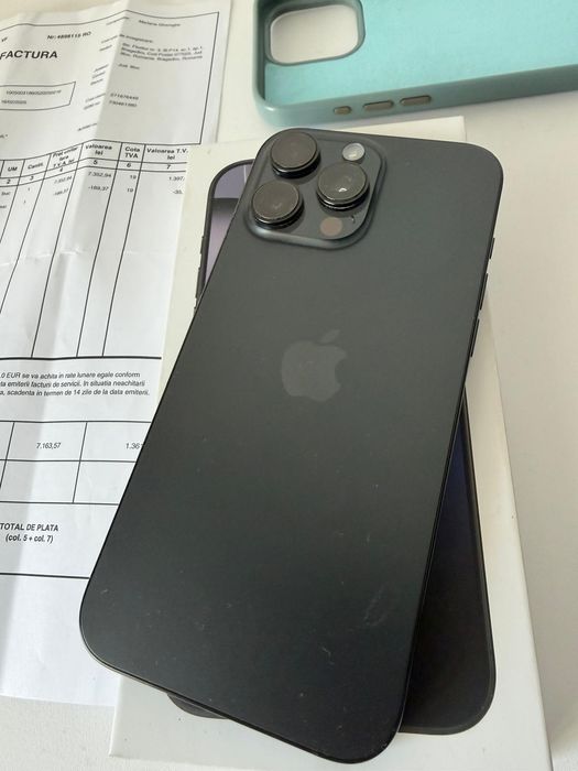 Iphone 16 Pro Max 512 neverlocked negru factura garanție Vodafone