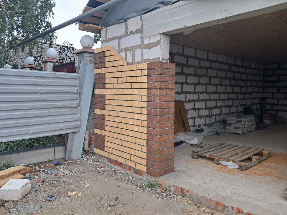 Кладка облицовка перегародки