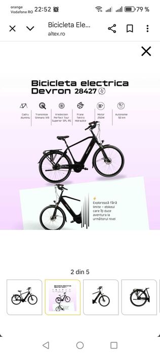 Bicicleta electrica DEVRON 28427