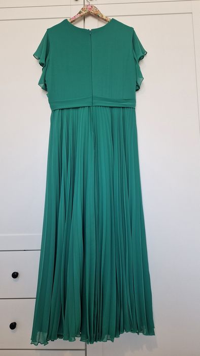 Rochie lunga verde de ocazie, marimea 48