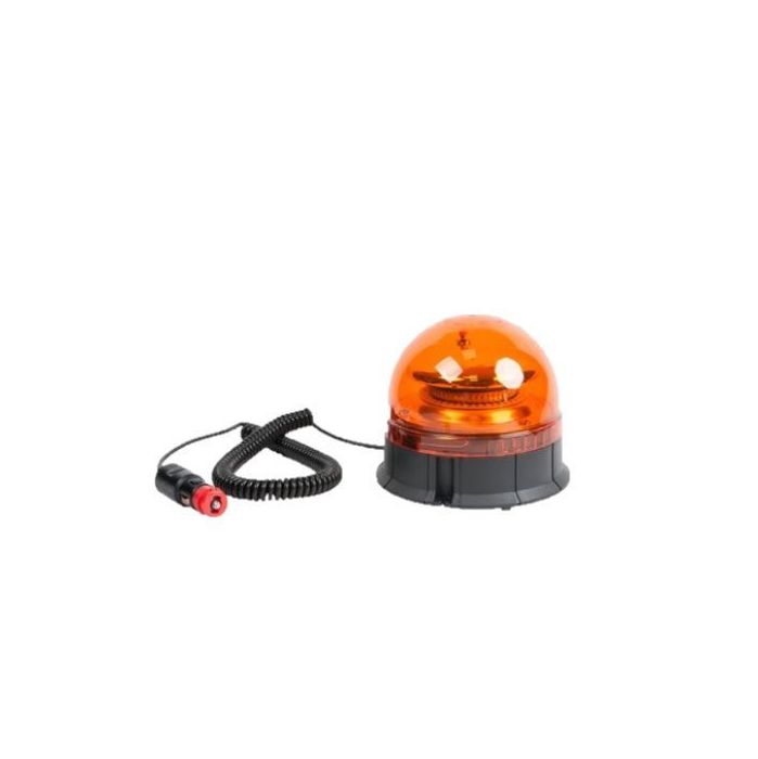 Girofar auto Automax 12V/ 24V, orange cu bec LED, fixare magnetica, 45 Led-uri, R10, R65