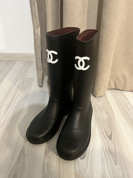 Chanel rain boots