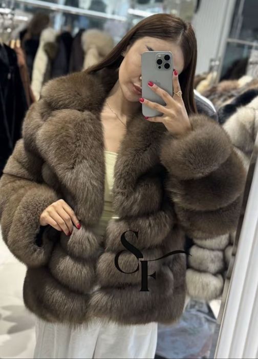 Шуба из меха куницы